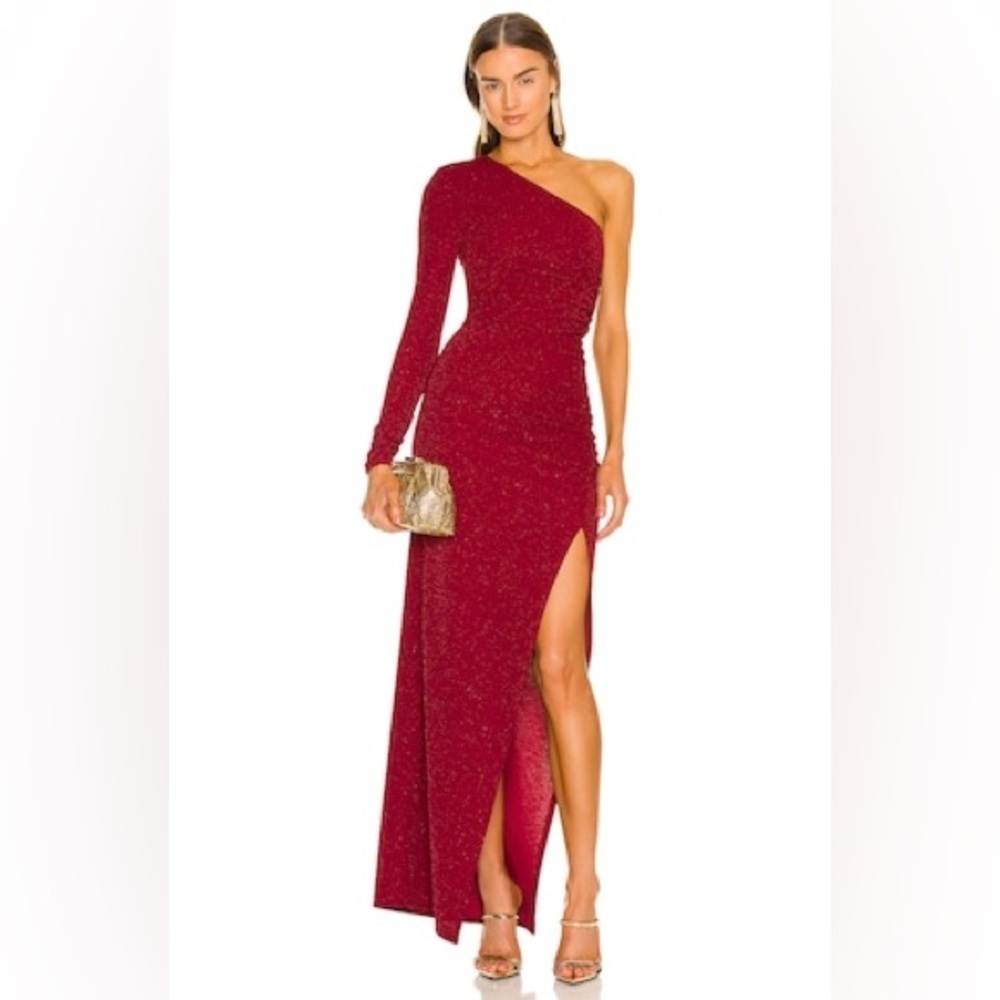 NWT Michael Costello x REVOLVE Gilly Maxi Dress in Dark Red
